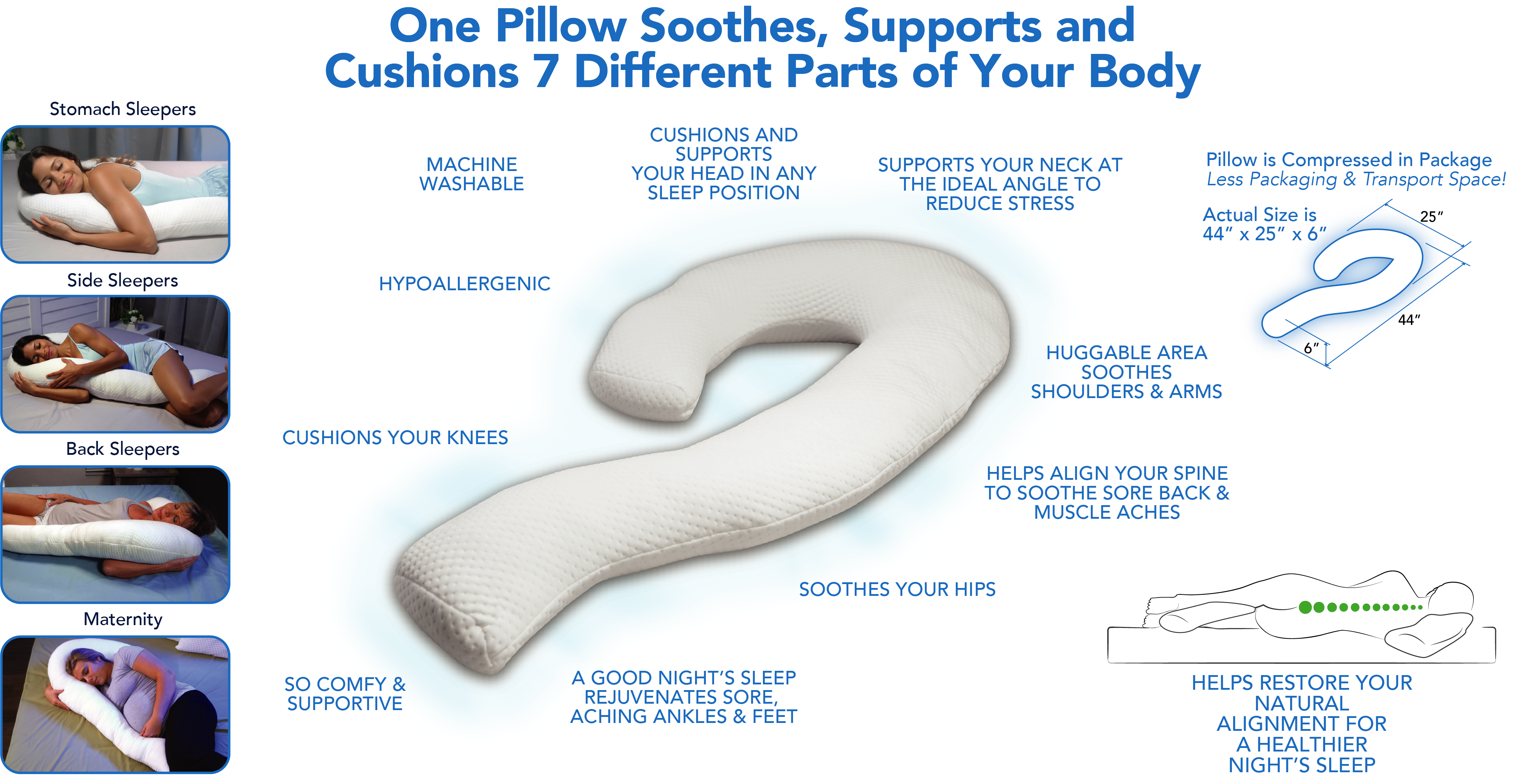 Contour Comfort Swan Pillow