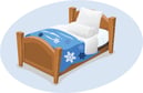Flip Pillow  on bed icon